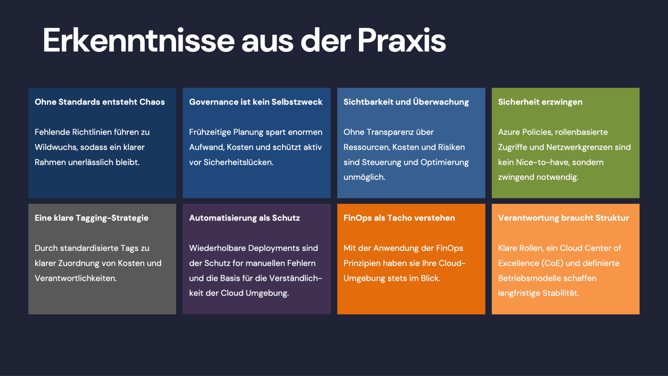 Erfahrung aus der Praxis